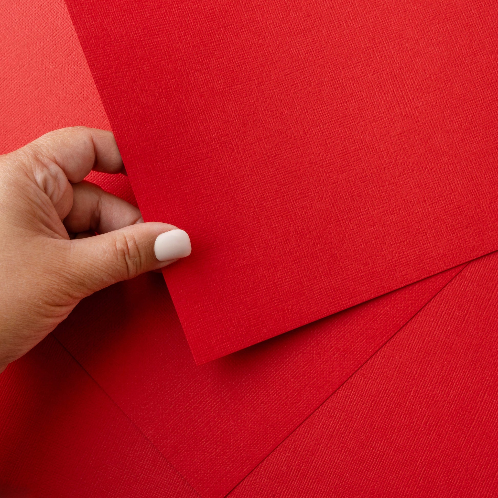 American Crafts Solid Color Papers American Crafts - 12" x 12" Solid Crimson Textured Cardstock – 60 Sheets