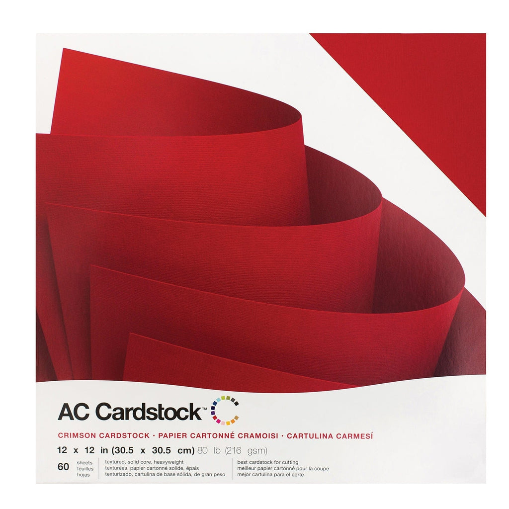 American Crafts Solid Color Papers Solid Crimson American Crafts 12x12