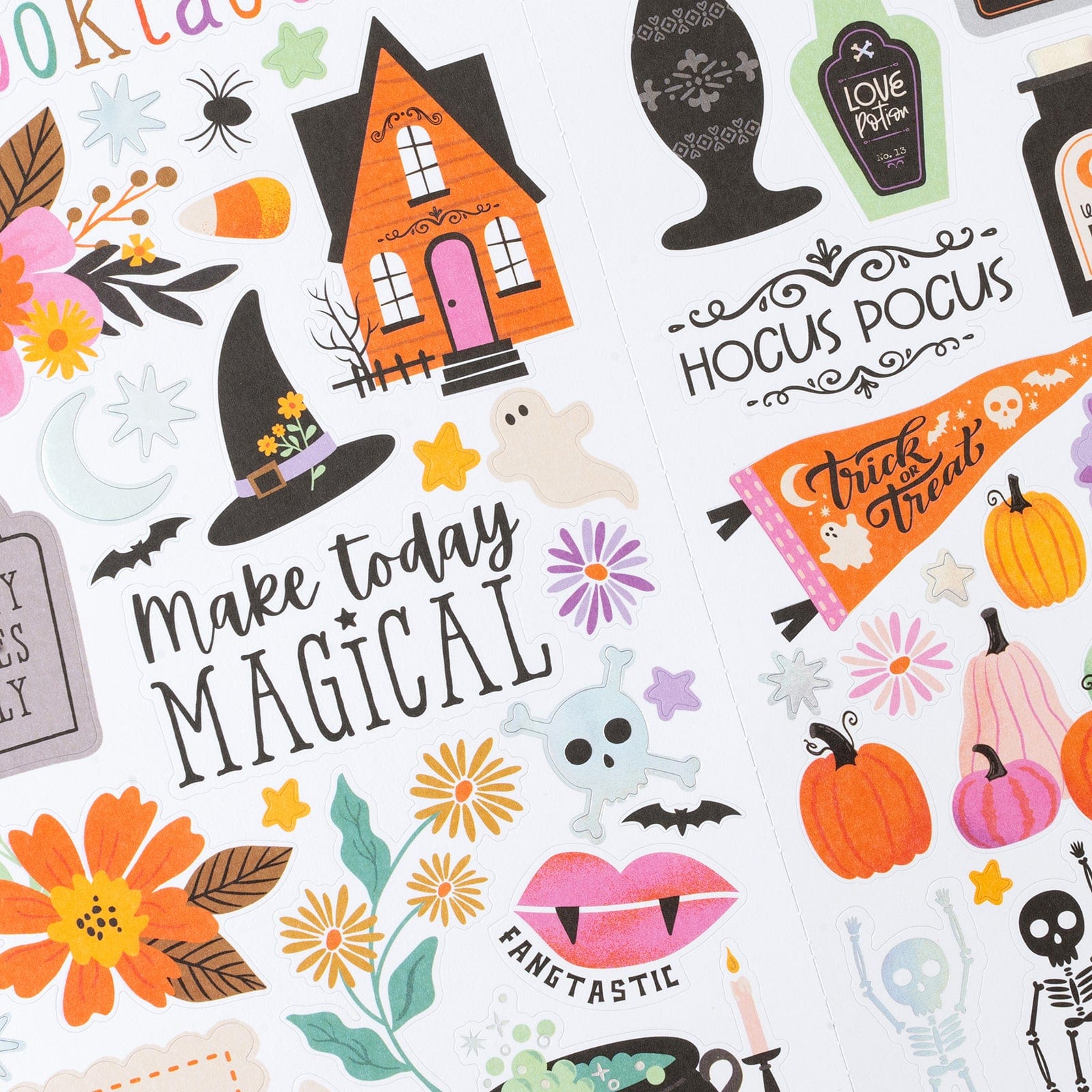 American Crafts Stickers Paige Evans Tricks & Treats Cardstock Stickers 6"X12" 77 Pieces - 316055
