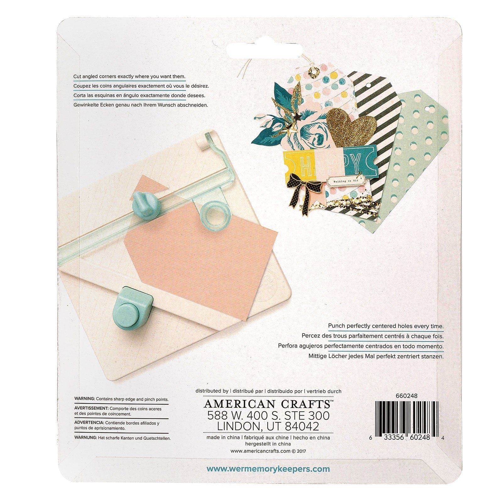 American Crafts Tools We R Makers Tag Punch Board