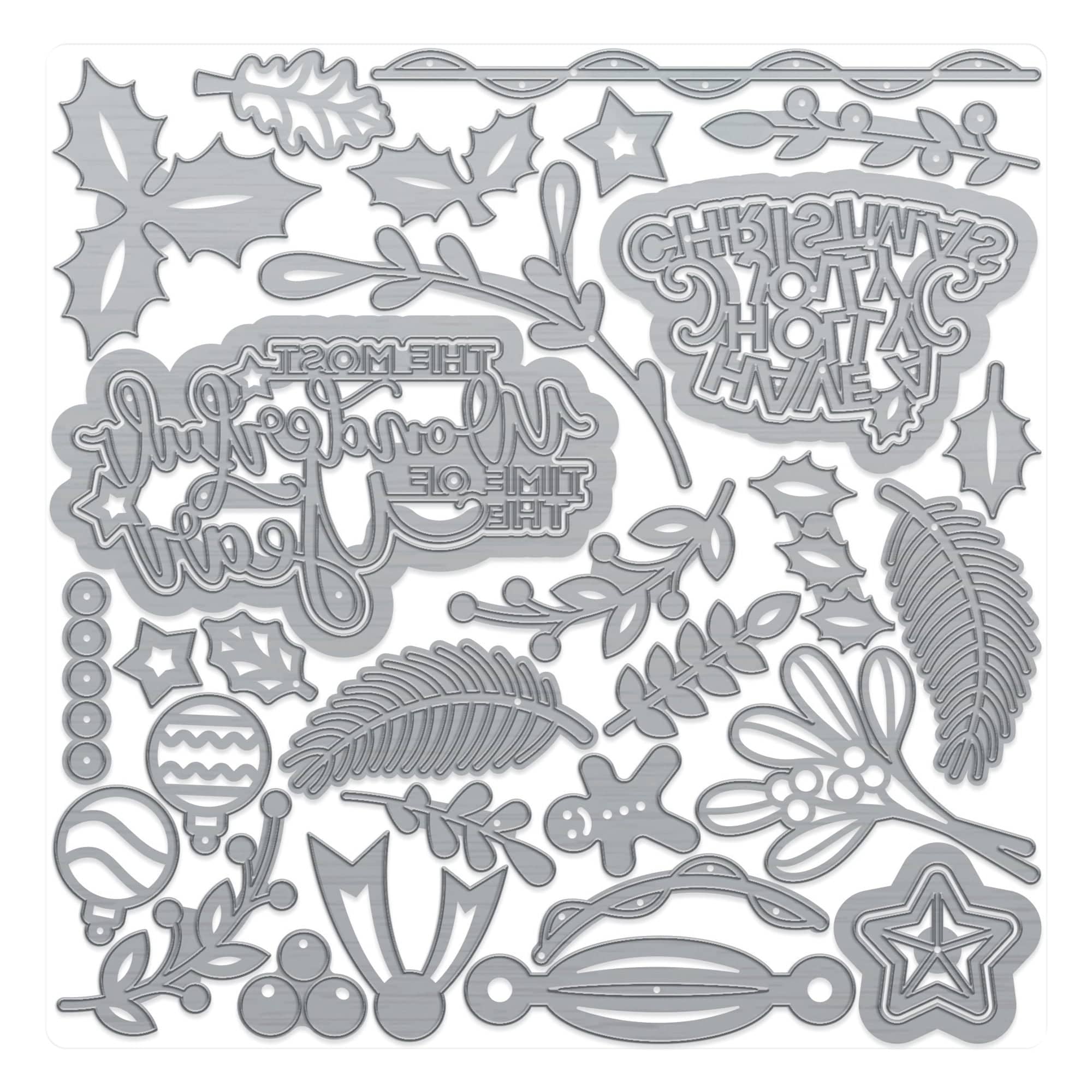 American Crafts UK Festive Foliage Die Set
