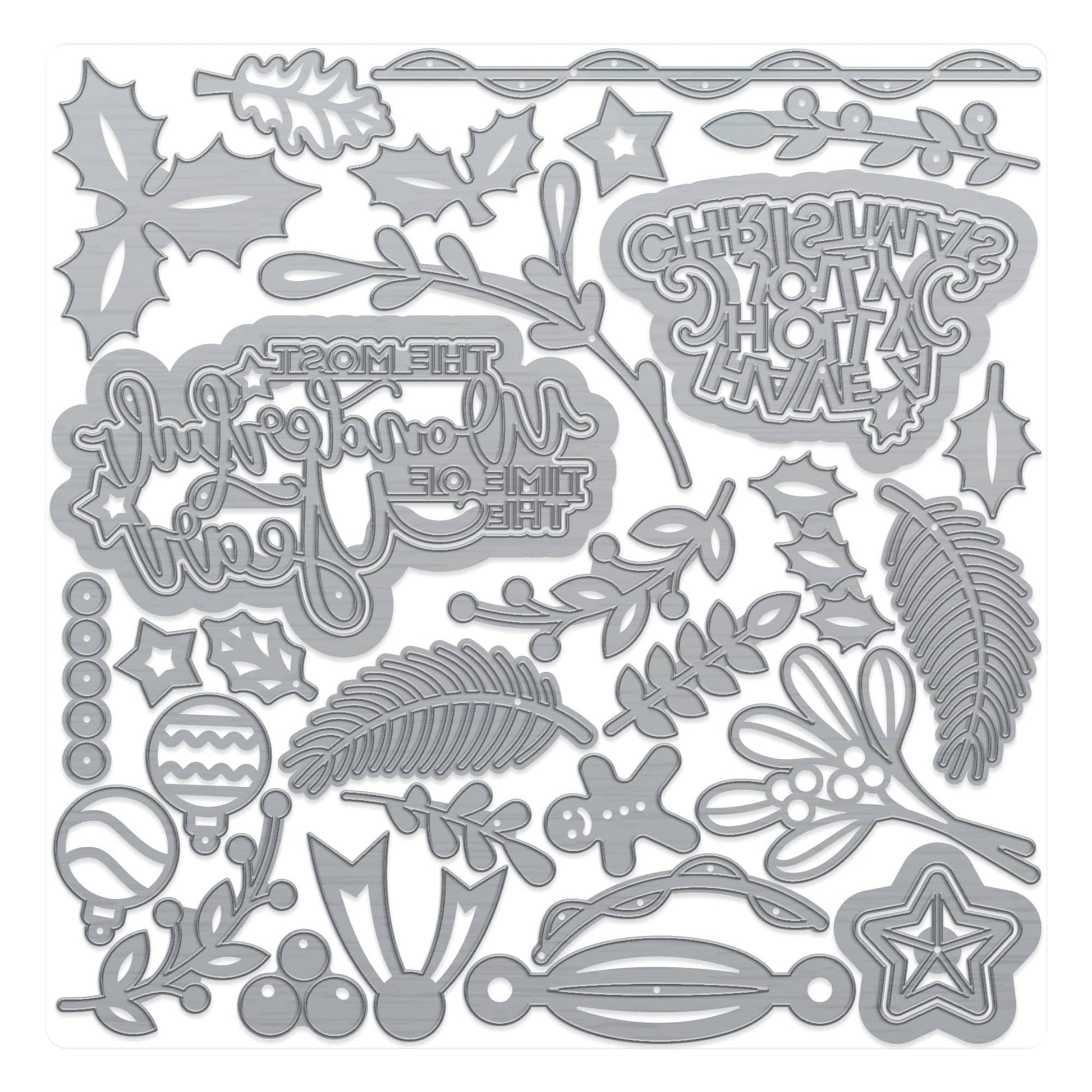 American Crafts UK Festive Foliage Die Set