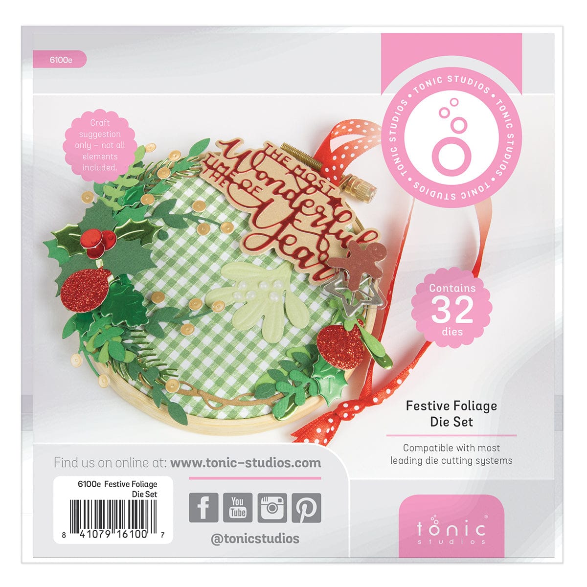 American Crafts UK Festive Foliage Die Set