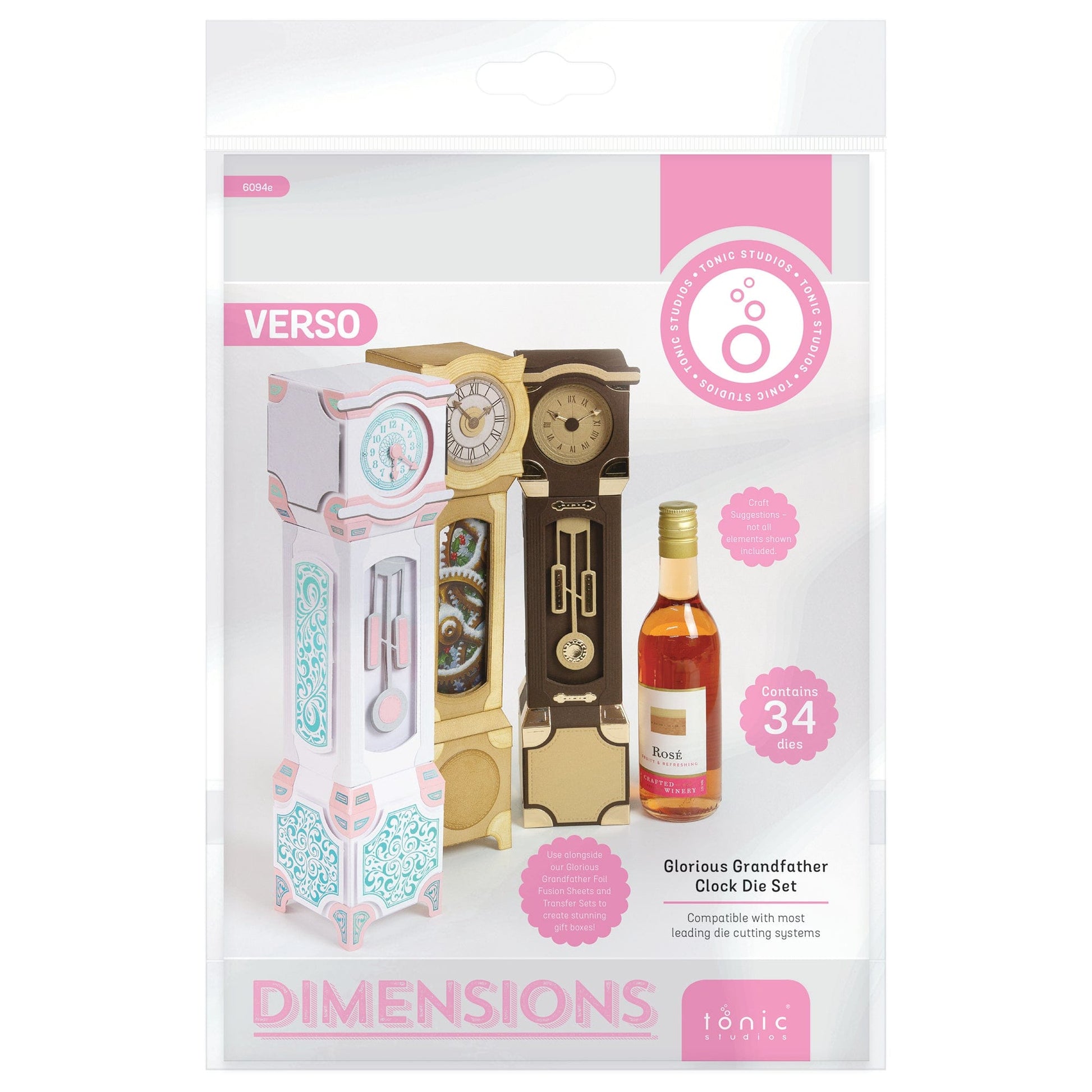 American Crafts UK Glorious Grandfather Clock Gift Box Die Set