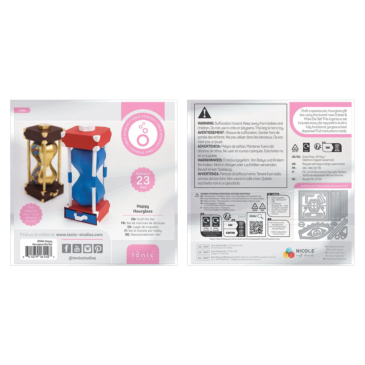 American Crafts UK Happy Hourglass Die Set