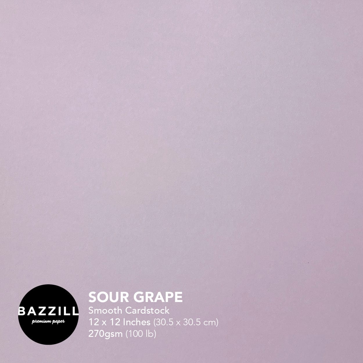 Bazzill Cardstock Bazzill Card Shoppe Heavyweight 12x12" Cardstock - 25 Sheets, Sour Grape