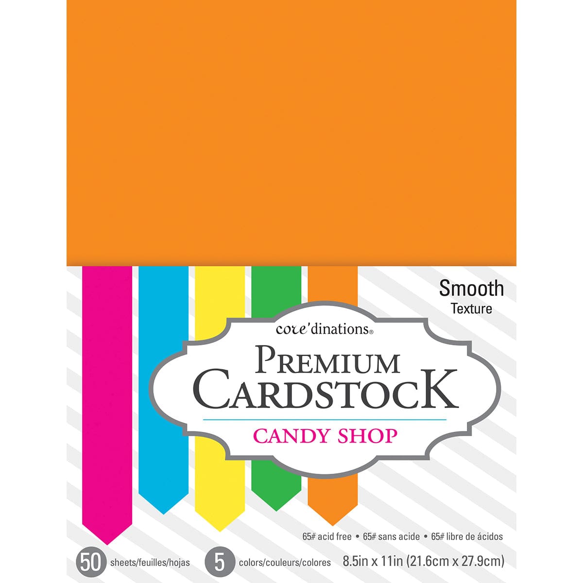 Core'dinations Cardstock - Solid Core'dinations Value Pack Smooth Cardstock 8.5x11" 50/Pkg-Candy Shop