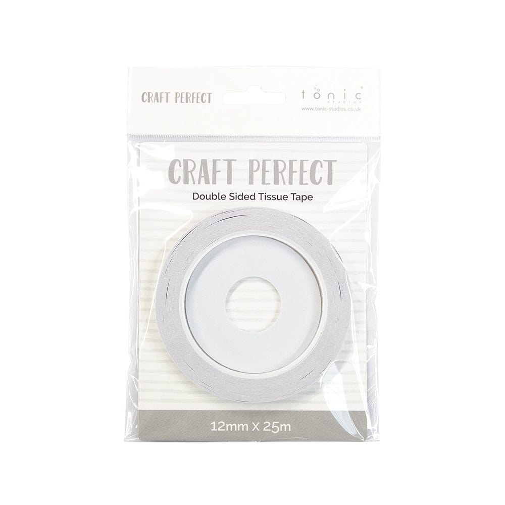 Craft Perfect Adhesives 12mm x 25m Craft Perfect - Adhesives - Double Sided Low Tack Tissue Tape