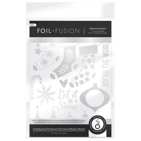 Craft Perfect Adhesives A Candy Cane Foil Fusion Adhesive Sheets - 5543e