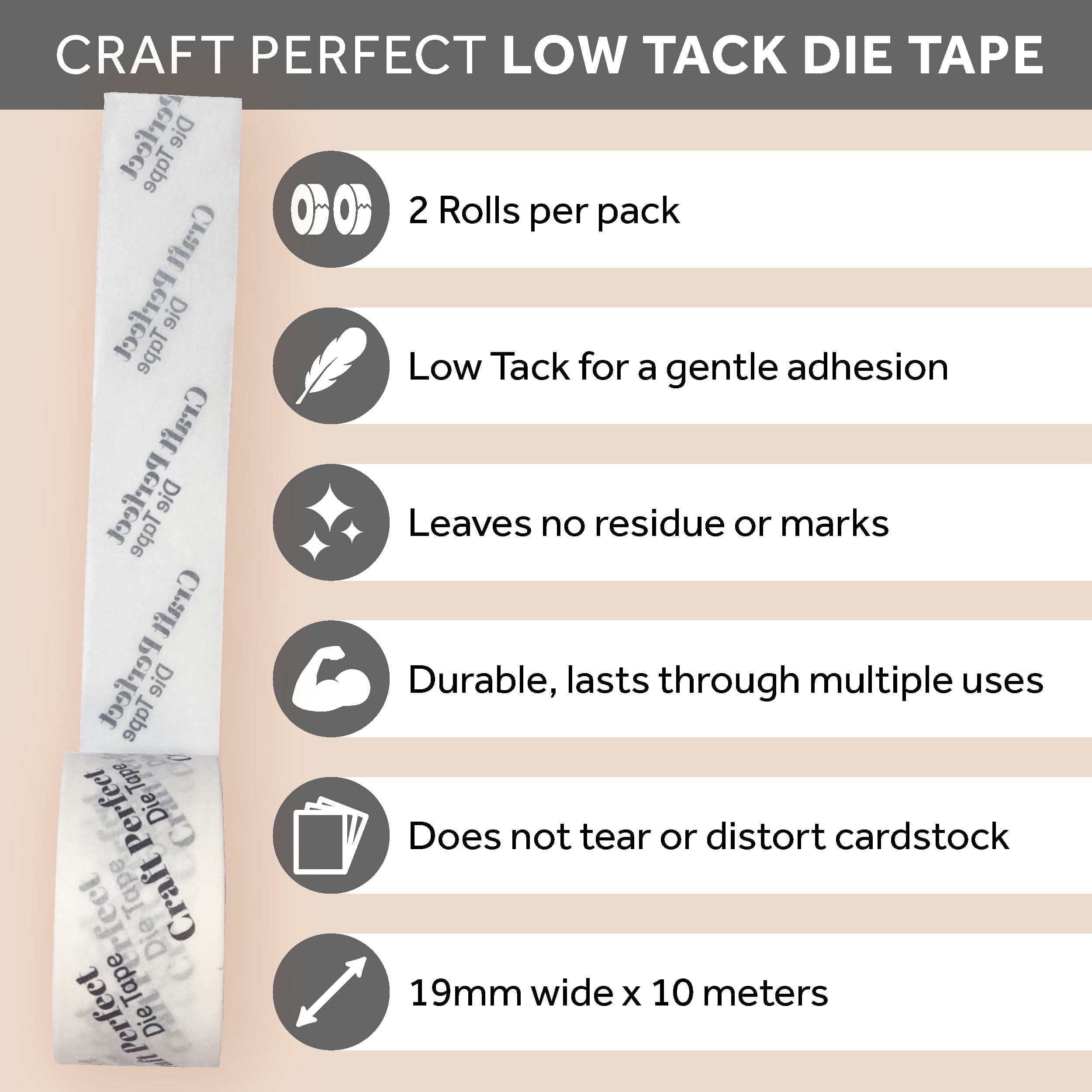 Craft Perfect Adhesives Multipack of 3 - Low Tack Die Tape - 9745e3