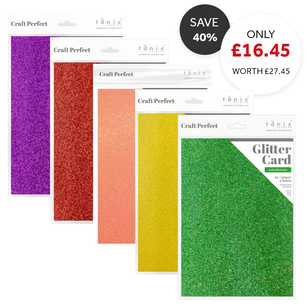Craft Perfect bundle Glitter Cardstock - Spring Sunshine Collection