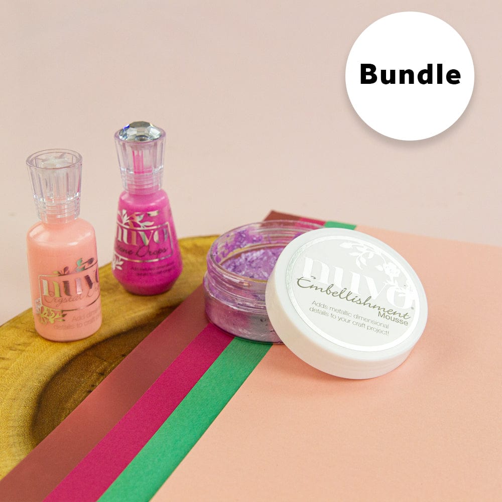 Craft Perfect bundle Mixed Cardstock & Embellishments - Burgundy and Blossom Bundle- BDAY23-8