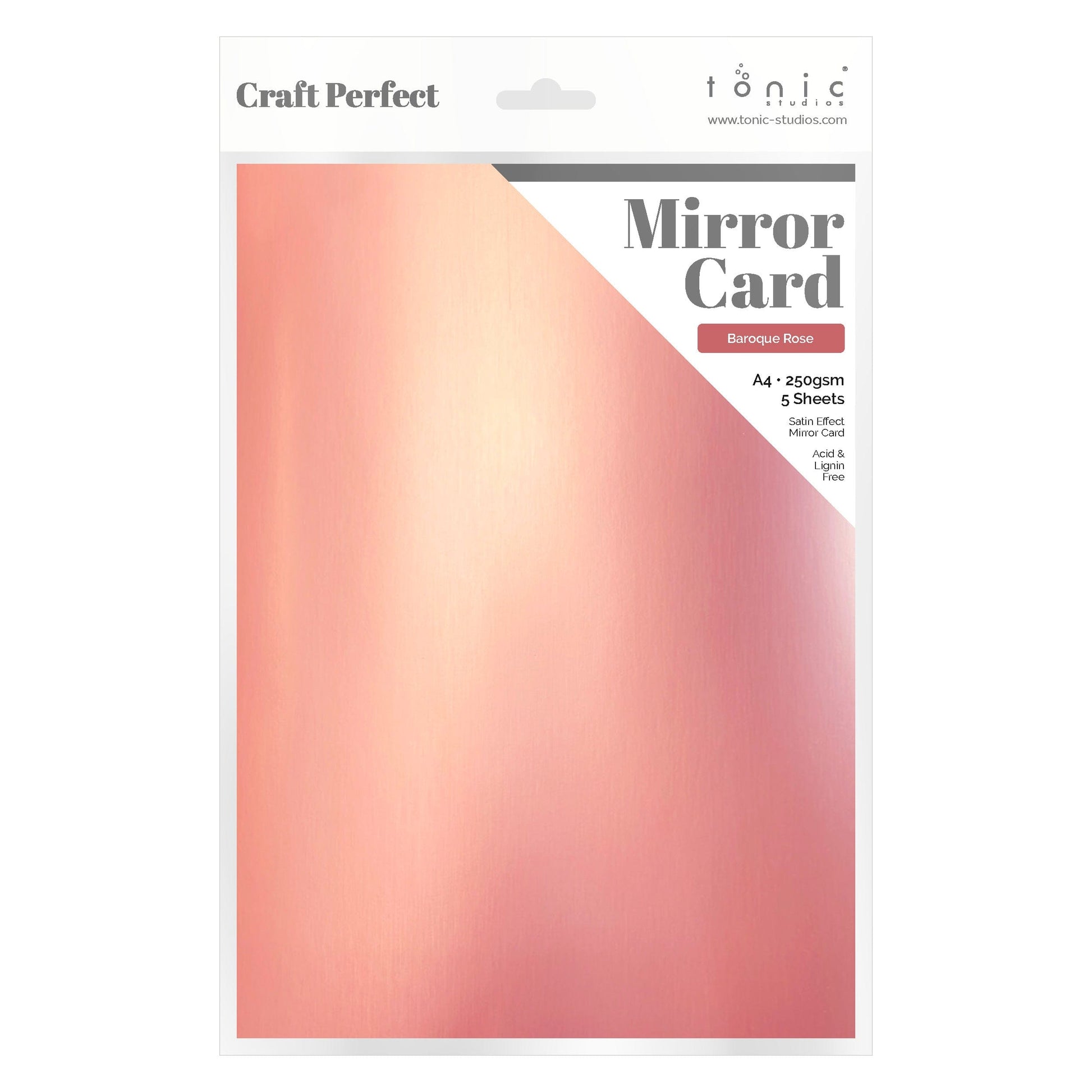 Craft Perfect bundle Pack of 4 Mirror Card - Baroque Rose - A4 - 8800E4