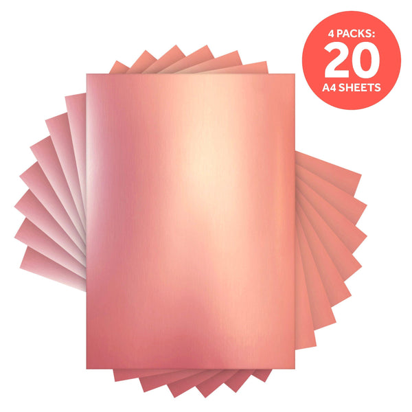 Craft Perfect bundle Pack of 4 Mirror Card - Baroque Rose - A4 - 8800E4