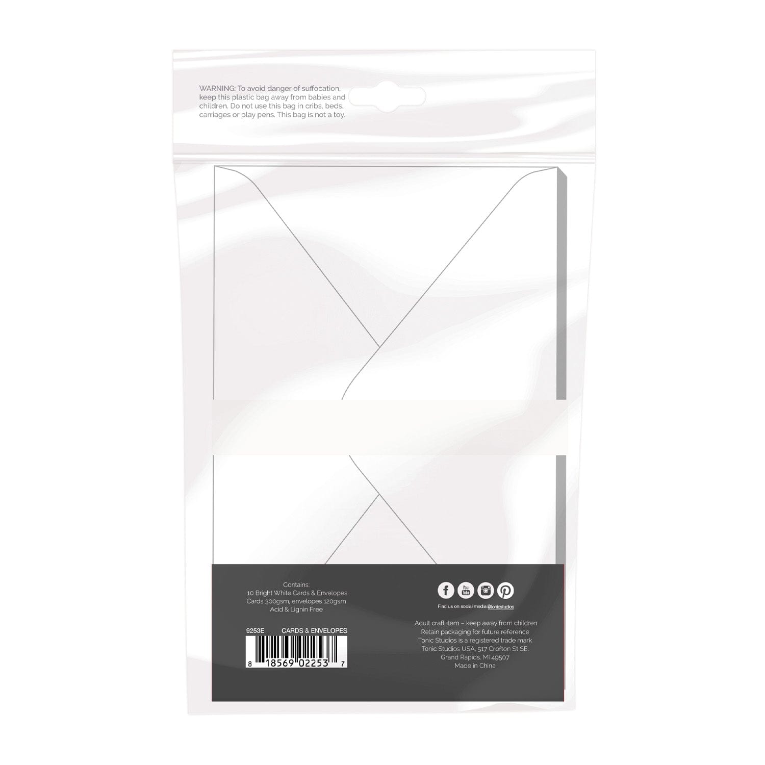 Craft Perfect Card Blanks & Envelopes Craft Perfect - 10 Pack Bright White Card Blanks & Envelopes US A2 - 9253e