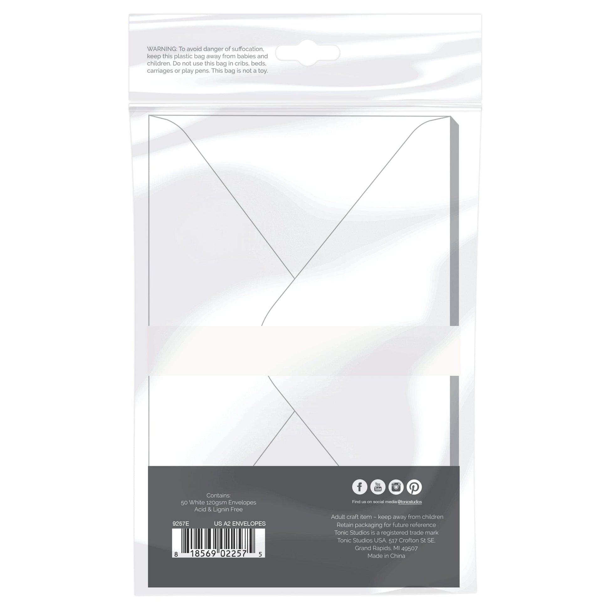 Craft Perfect Card Blanks & Envelopes Craft Perfect - 50 Pack Bright White Envelopes US A2 - 9257E