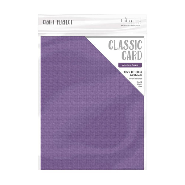 Craft Perfect Classic Card 8.5x11 Amethyst Purple Weave Textured Cardstock (10 pack) - 9655e