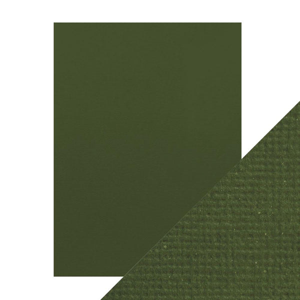 Craft Perfect Classic Card 8.5x11 Avocado Green Weave Textured Cardstock (10 pack) - 9638e