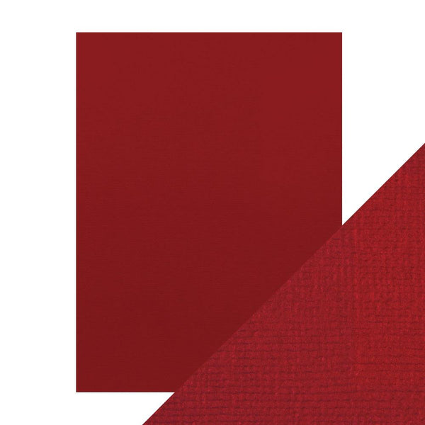 Craft Perfect Classic Card 8.5x11 Cherry Red Weave Textured Cardstock (10 pack) - 9676e