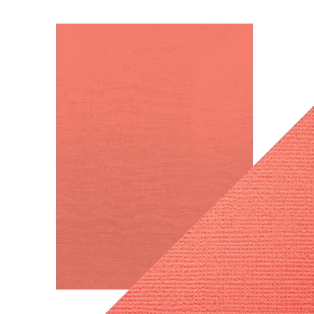Craft Perfect Classic Card 8.5x11 Coral Pink Weave Textured Cardstock (10 pack) - 9663e