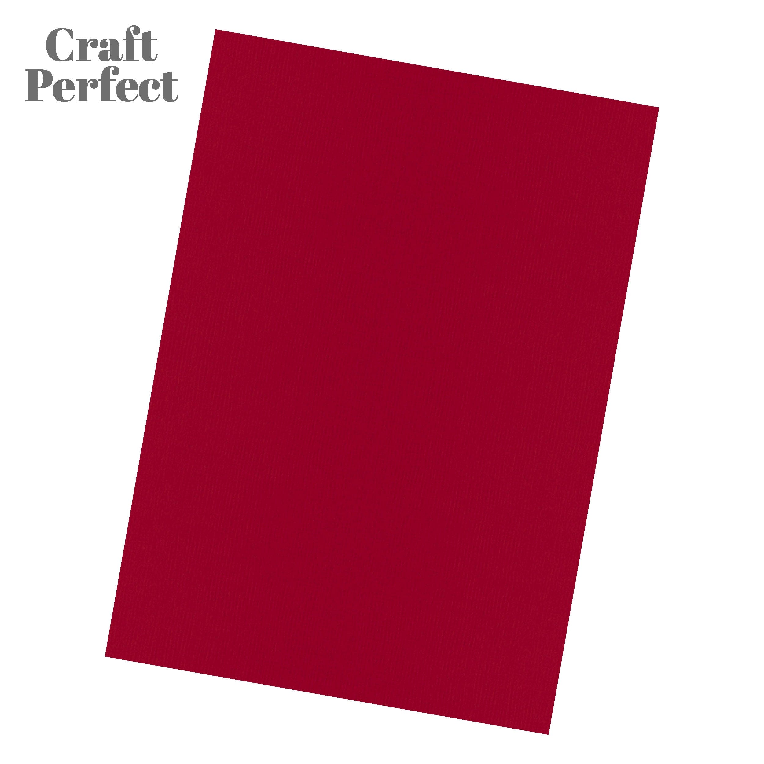 Craft Perfect Classic Card Craft Perfect - Classic Card - Cherry Red - Weave Textured - A4(10/PK) - 9076e