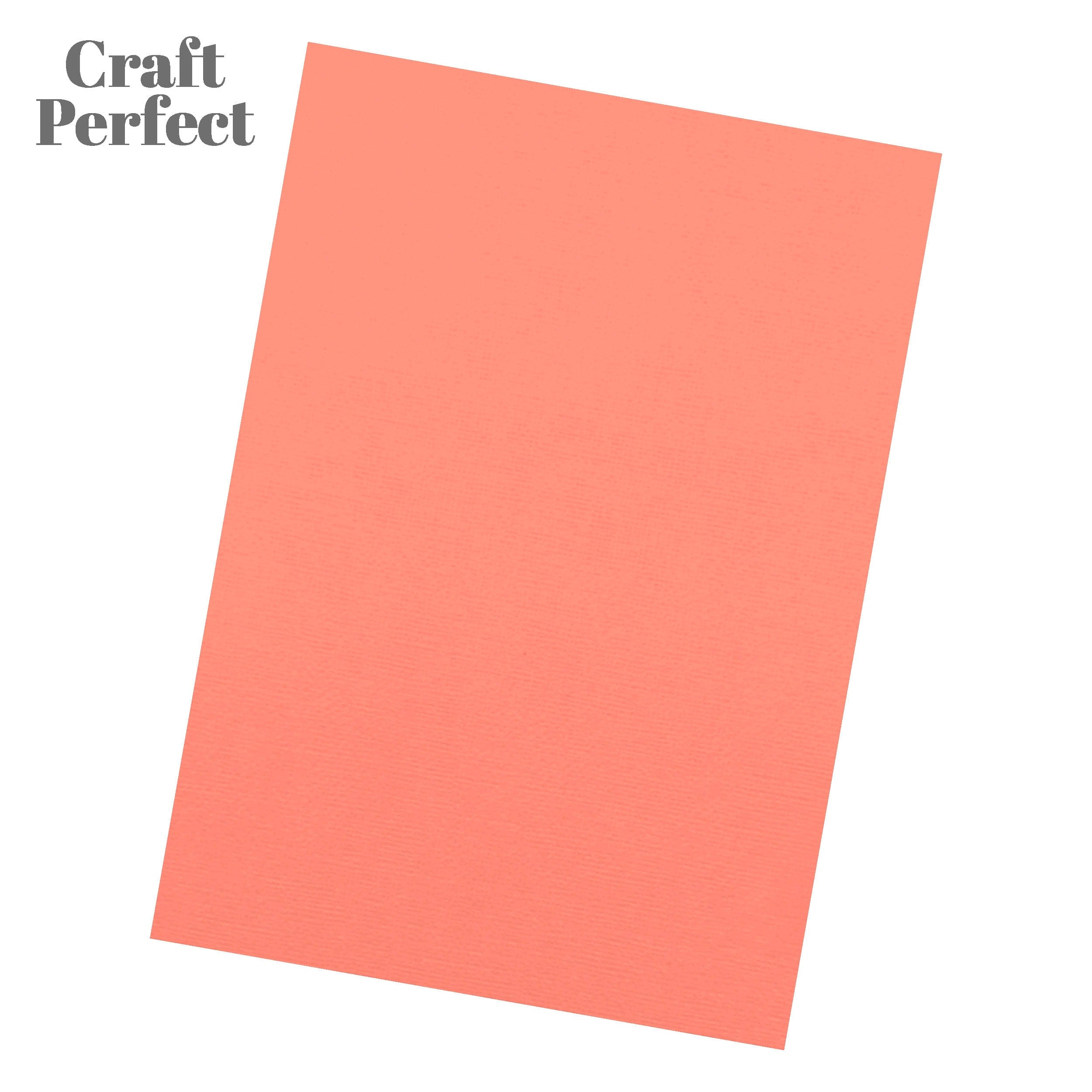 Craft Perfect Classic Card Craft Perfect - Classic Card  - Coral Pink - Weave Textured - A4(10/PK) - 9063e