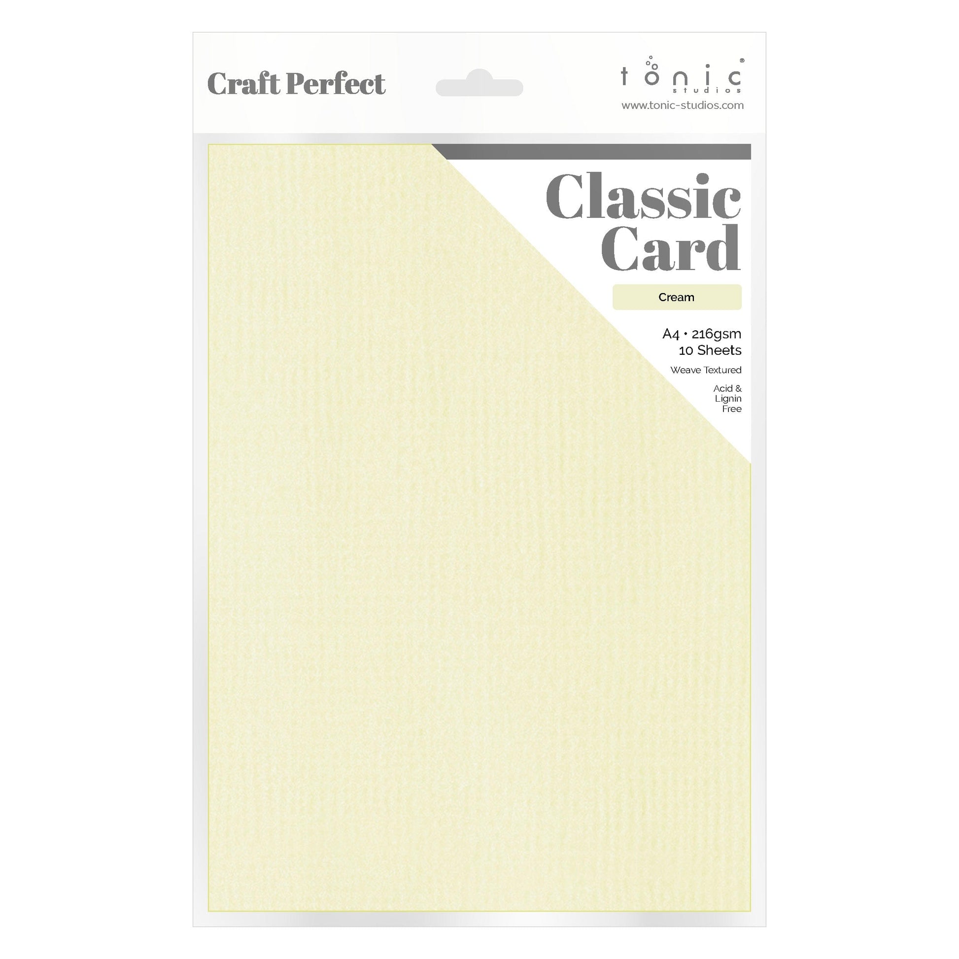 Craft Perfect Classic Card Craft Perfect - Classic Card - Cream - A4 - 216gsm - 10 Sheets - 9014E