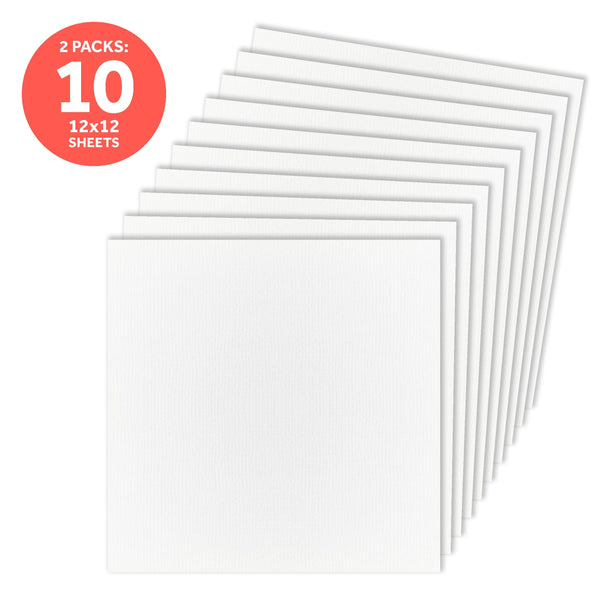 Craft Perfect Classic Card Multipack of 2 - Classic Card - Bright White -12" x 12" - 9137E2