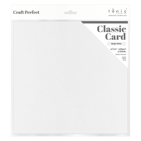 Craft Perfect Classic Card Multipack of 2 - Classic Card - Bright White -12