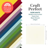 Load image into Gallery viewer, Craft Perfect Classic Card Multipack of 2 - Classic Card - Ivory White - 12&quot; x 12&quot; - 9136E2