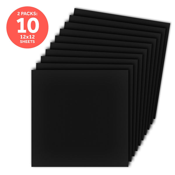 Craft Perfect Classic Card Multipack of 2 - Classic Card - Jet Black - 12" x 12" - 9132E2