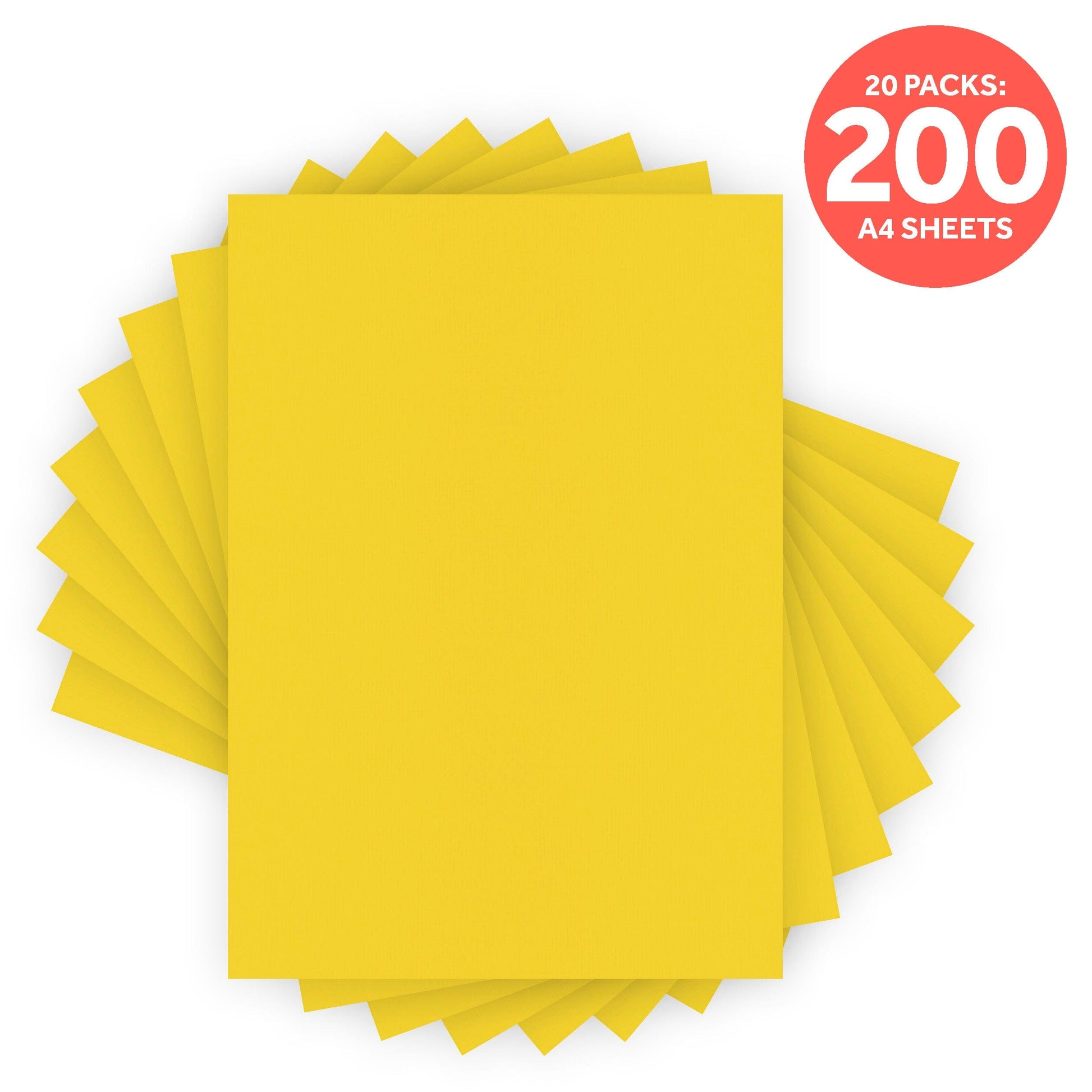 Craft Perfect Classic Card Multipack of 20 - Classic Card  - Marigold Yellow- A4 - 9028e20