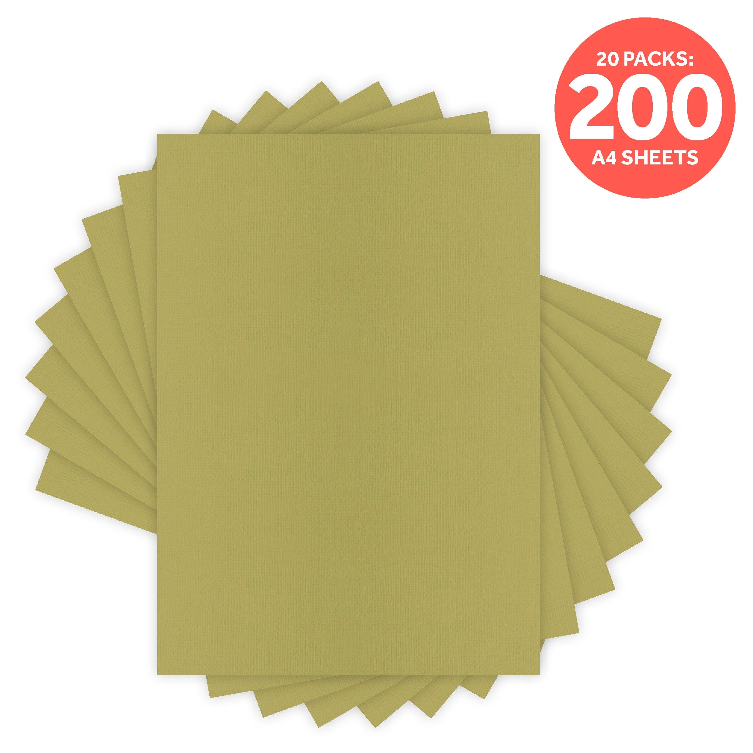 Craft Perfect Classic Card Multipack of 20 - Classic Card - Tan Brown- A4 - 9119E20