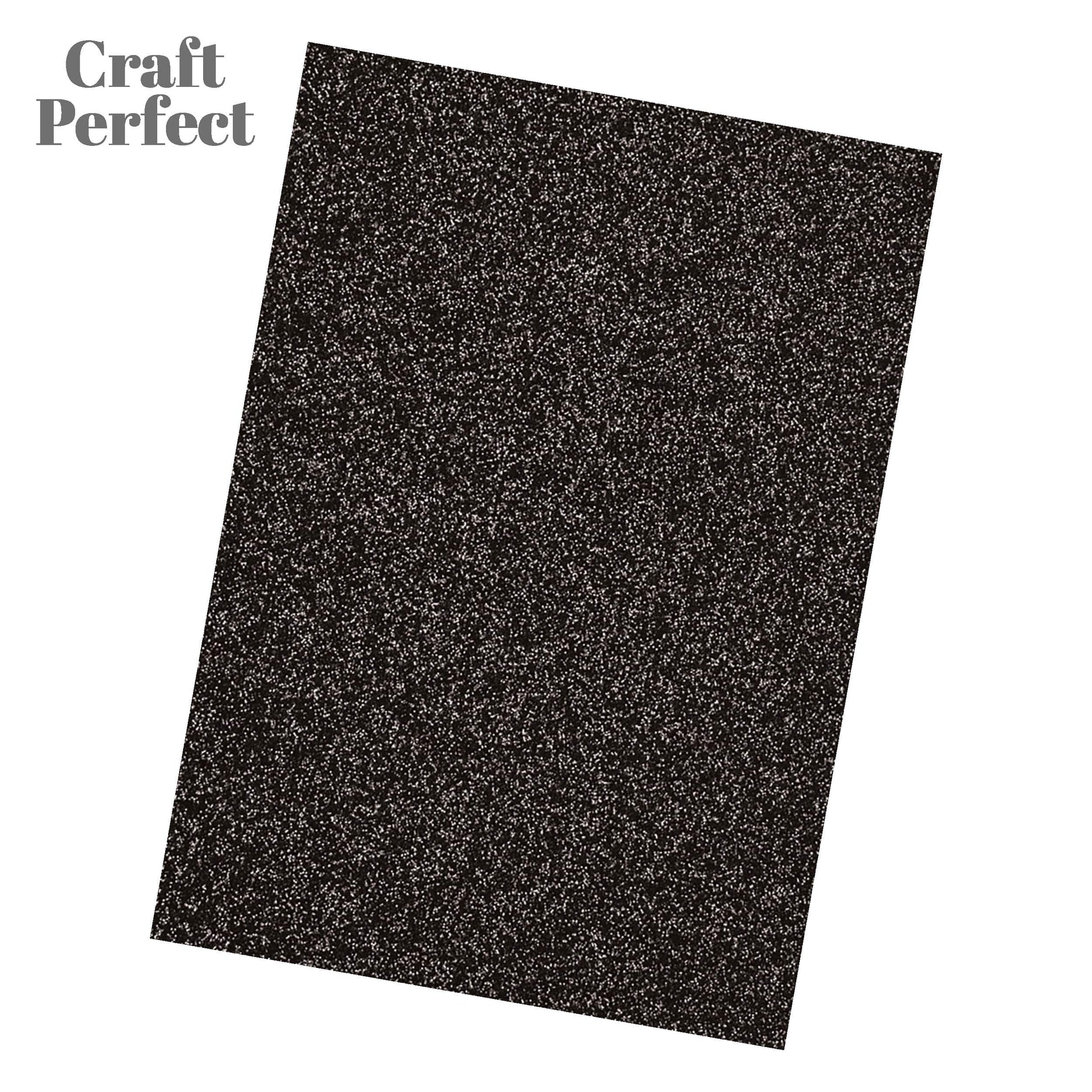 Craft Perfect Glitter Card Craft Perfect - Glitter Card - Black Sapphire	A4 - 250gsm - 5 Sheets - 9943E