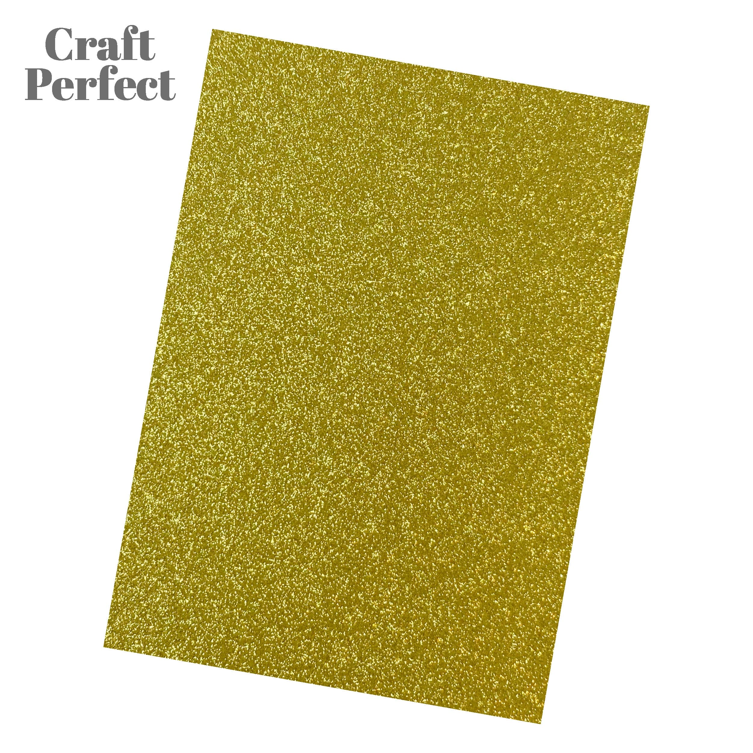 Craft Perfect Glitter Card Craft Perfect - Glitter Card - Gold Dust - A4 (5/PK) - 9940E