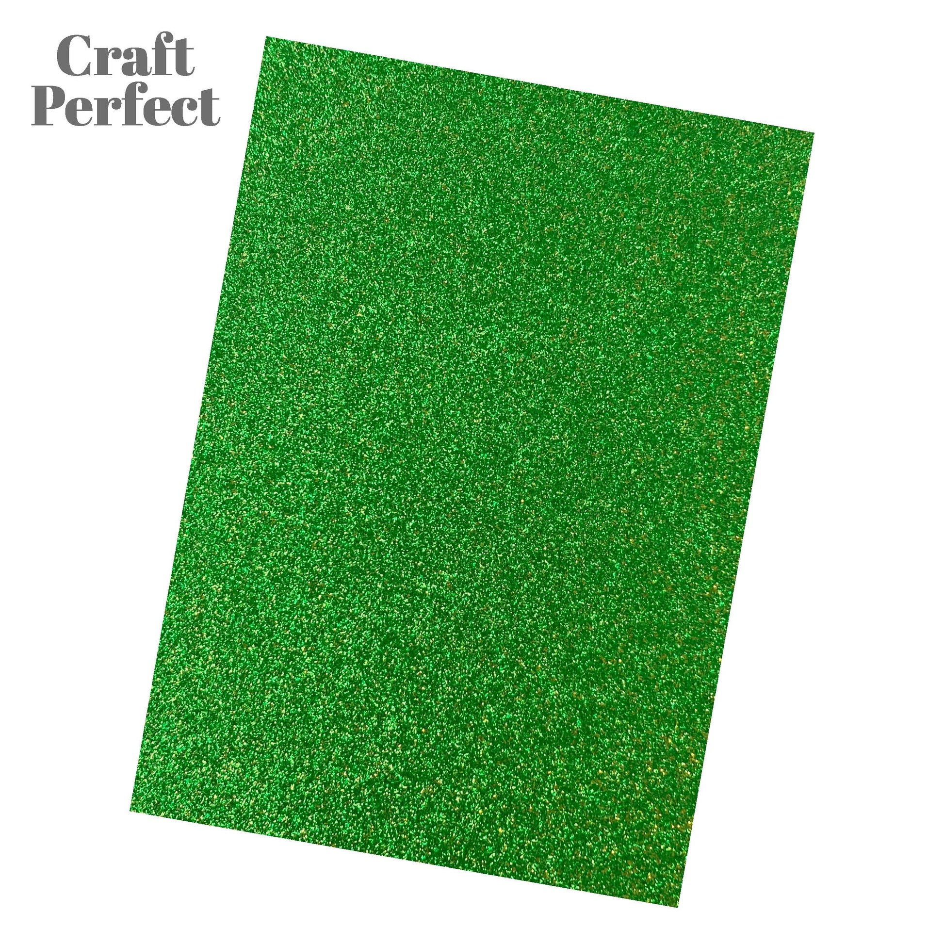 Craft Perfect Glitter Card Craft Perfect – Glitter Card - Lucky Shamrock - A4 - 250gsm - 5 Sheets - 9945E