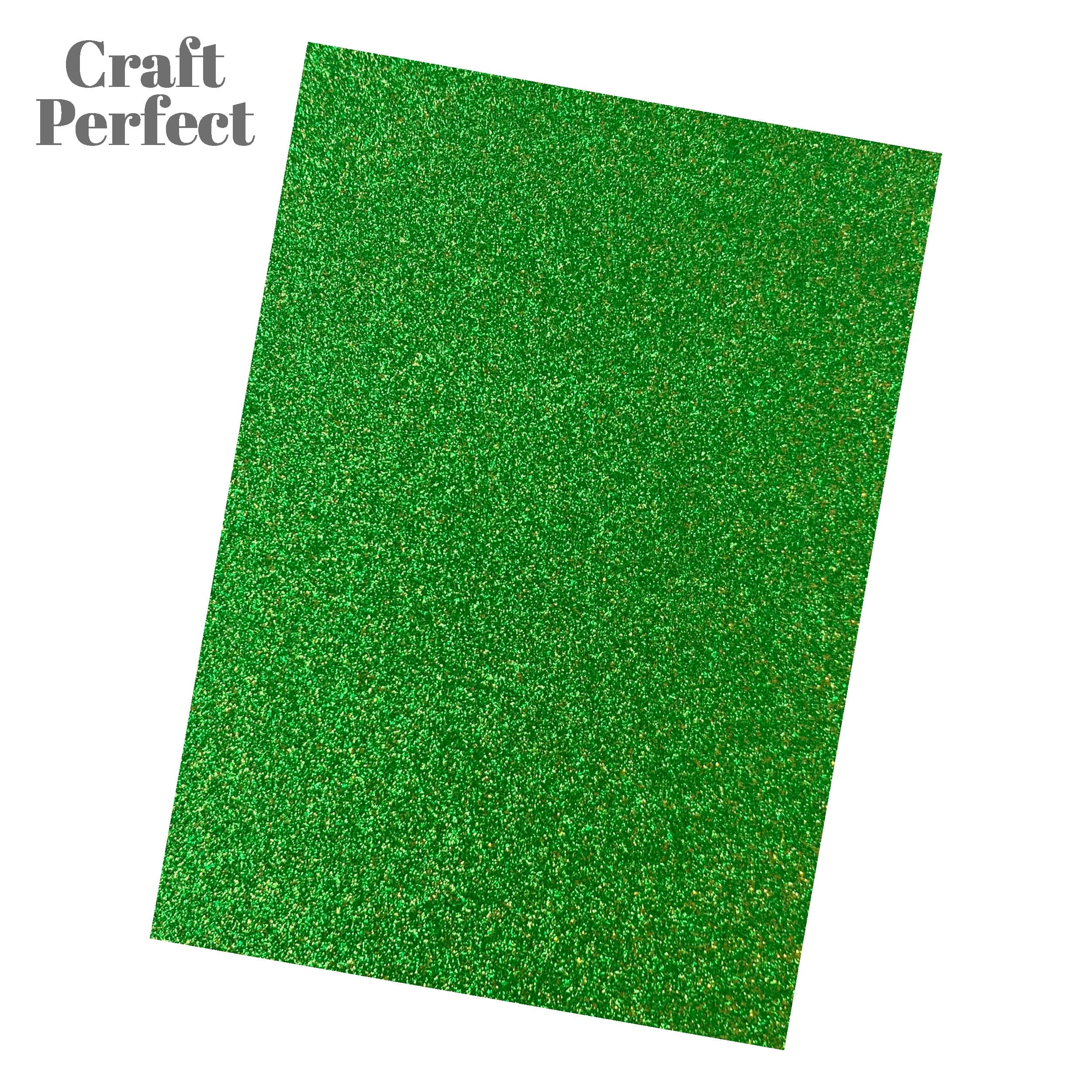 Craft Perfect Glitter Card Craft Perfect – Glitter Card - Lucky Shamrock - A4 - 250gsm - 5 Sheets - 9945E