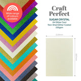 Load image into Gallery viewer, Craft Perfect Glitter Card Craft Perfect – Glitter Card - Sugar Crystal - A4 (5/PK)  - 9948E