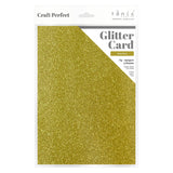 Load image into Gallery viewer, Craft Perfect Glitter Card Multipack of 3 Glitter Card - Gold Dust - A4- 9940E3