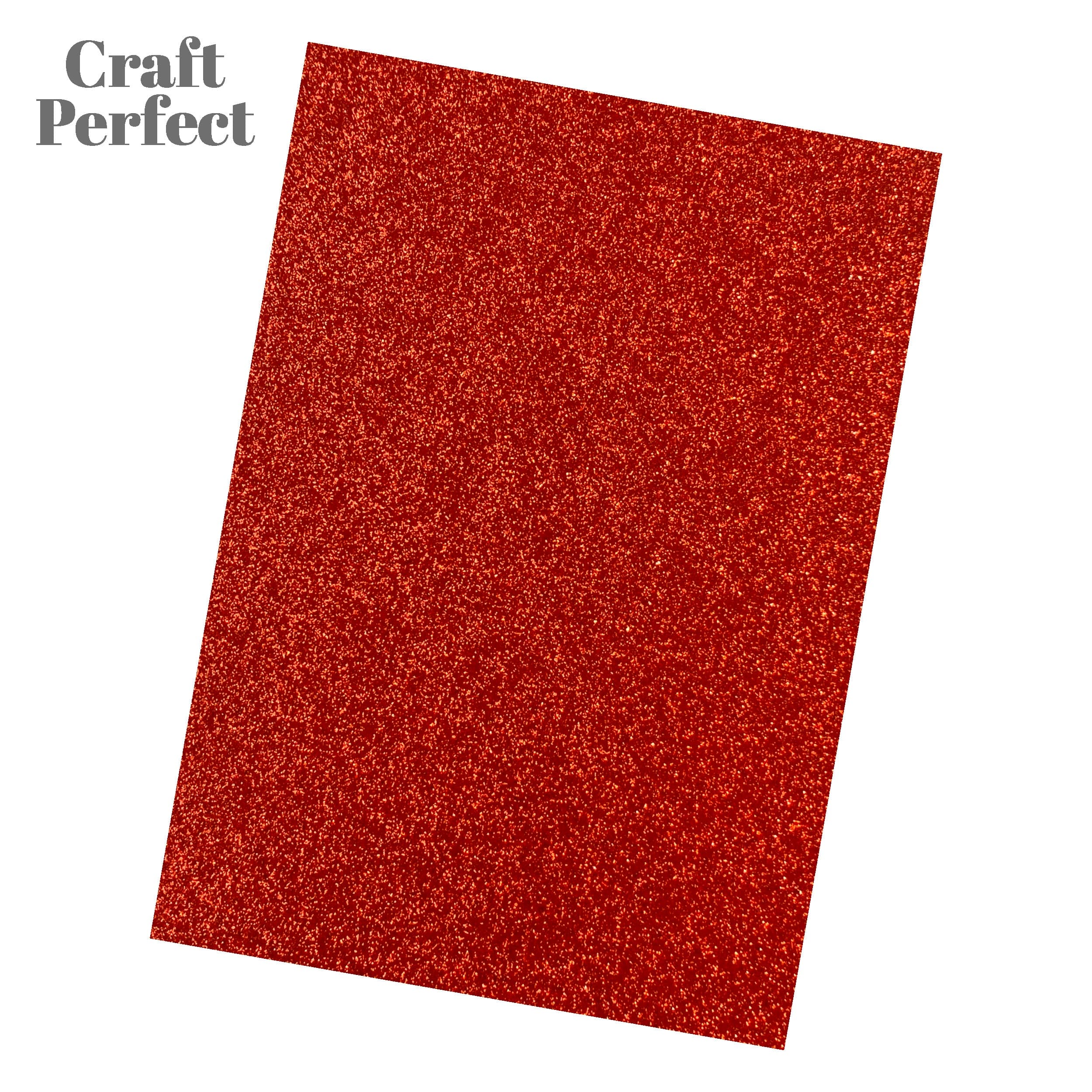 Craft Perfect Glitter Card Multipack of 3 Glitter Card - Ruby Ritz A4 - 9944E3