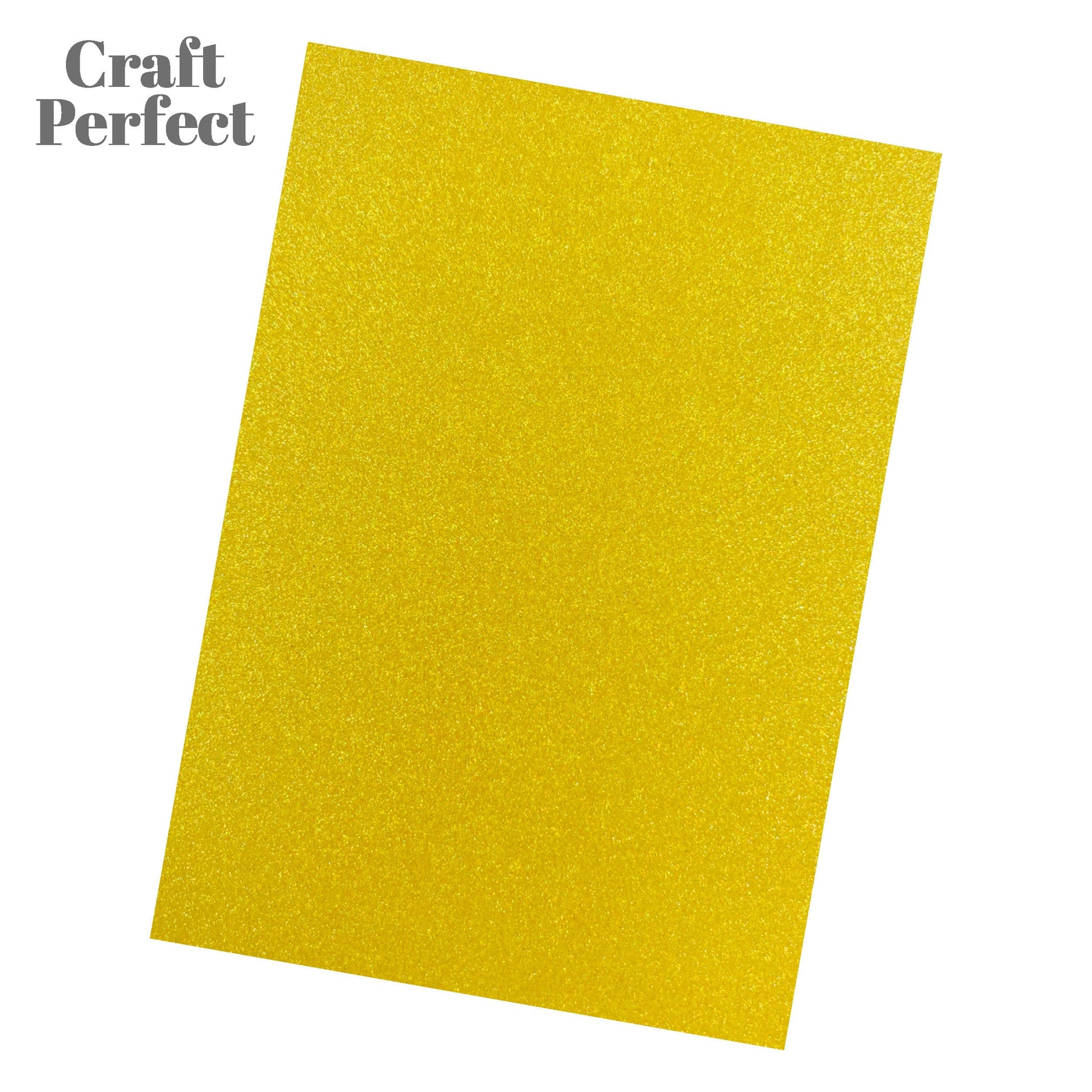 Craft Perfect Glitter Card Multipack of 3 Glitter Card - Sherbet Lemon- A4 - 9956E3