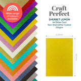 Load image into Gallery viewer, Craft Perfect Glitter Card Multipack of 3 Glitter Card - Sherbet Lemon- A4 - 9956E3