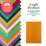 Load image into Gallery viewer, Craft Perfect Glitter Card Multipack of 3 Glitter Card - Sugared Coral - A4 - 9957E3
