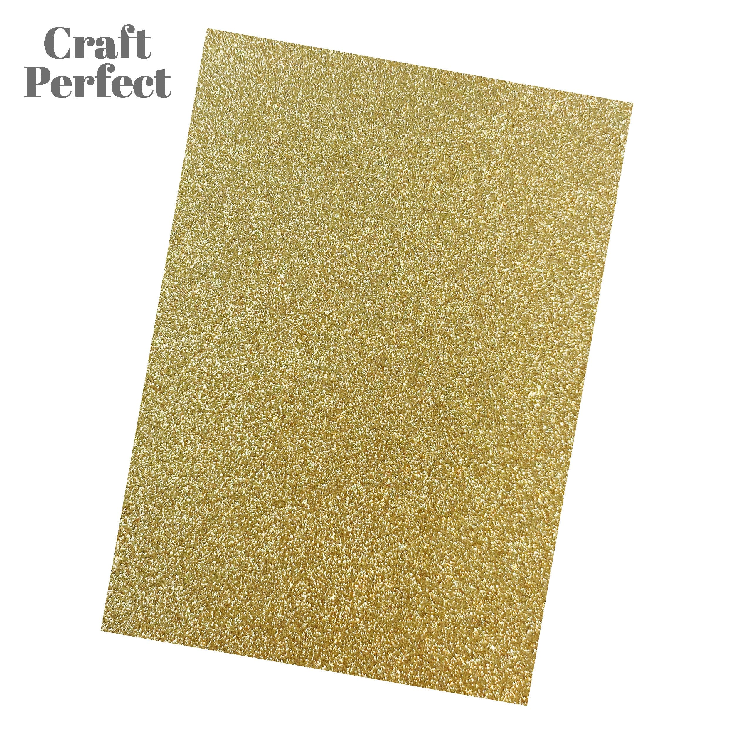 Craft Perfect Glitter Card Multipack of 3 Glitter Card - Welsh Gold - A4 - 9942E3