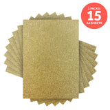 Load image into Gallery viewer, Craft Perfect Glitter Card Multipack of 3 Glitter Card - Welsh Gold - A4 - 9942E3