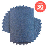 Load image into Gallery viewer, Craft Perfect Glitter Card Multipack of 6 Glitter Card - Cobalt Blue - A4 - 9953E6