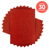 Load image into Gallery viewer, Craft Perfect Glitter Card Multipack of 6 Glitter Card -Ruby Ritz A4 -9944E6