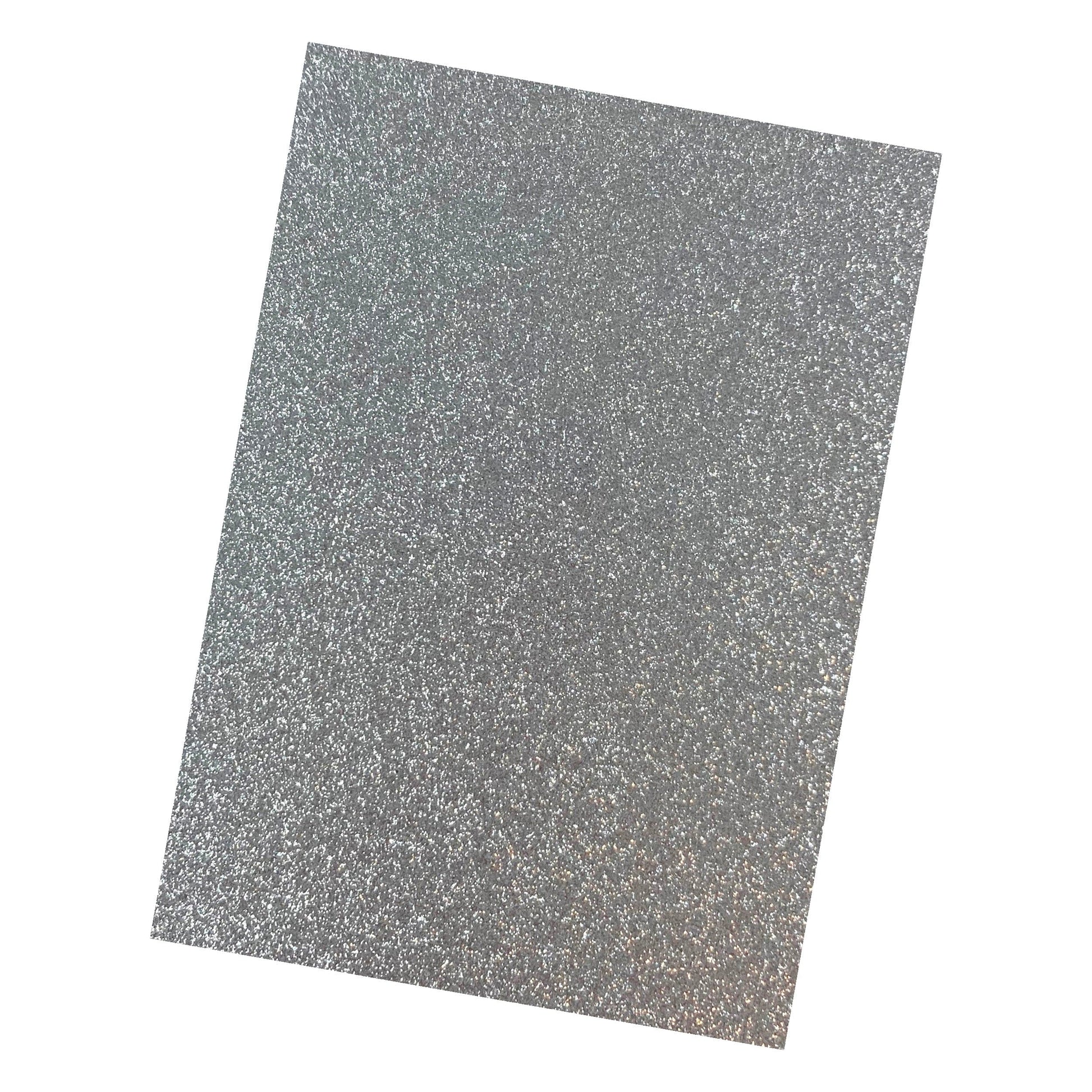 Craft Perfect Glitter Card Multipack of 6 Glitter Card - Silver Screen - A4- 9941E6