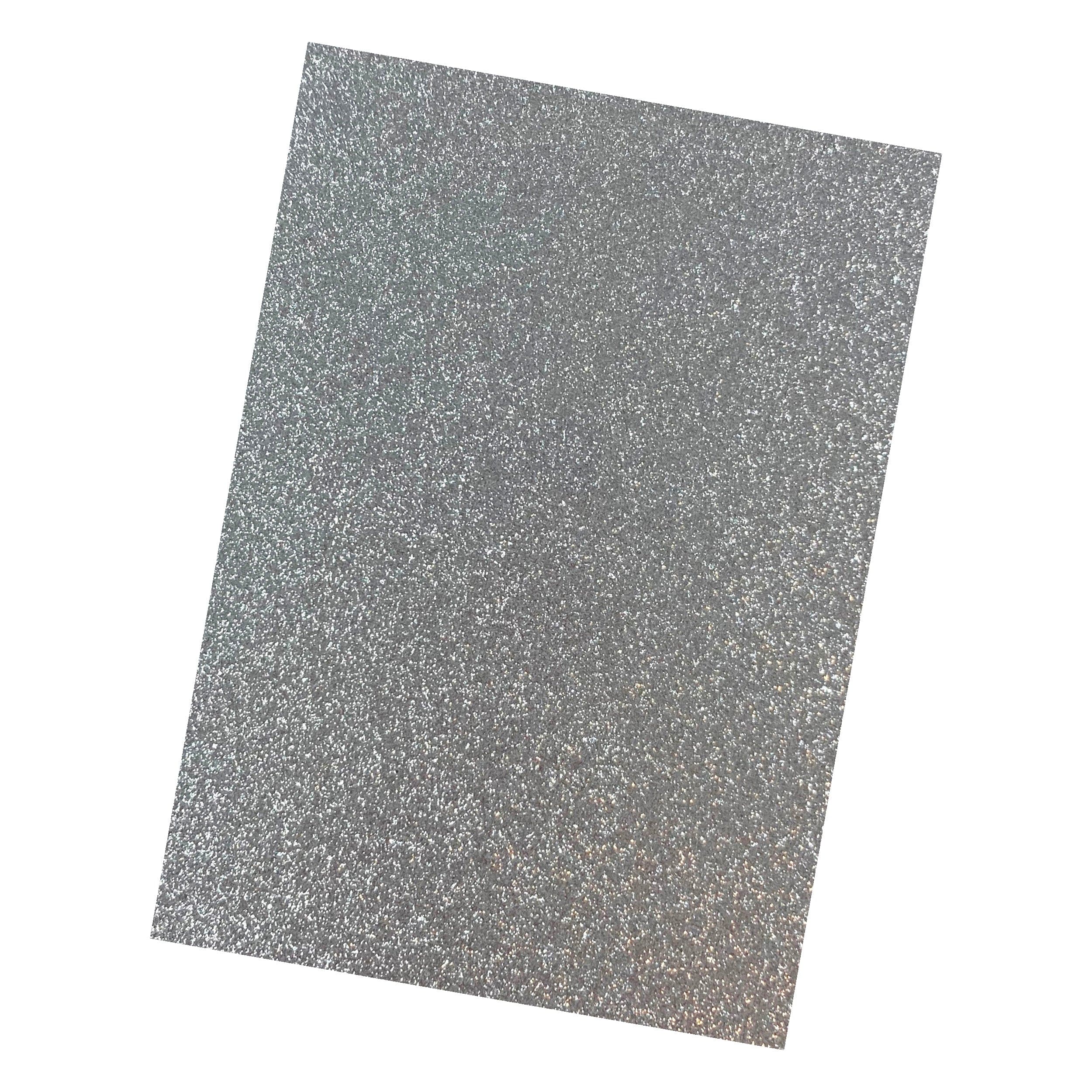 Craft Perfect Glitter Card Multipack of 6 Glitter Card - Silver Screen - A4- 9941E6