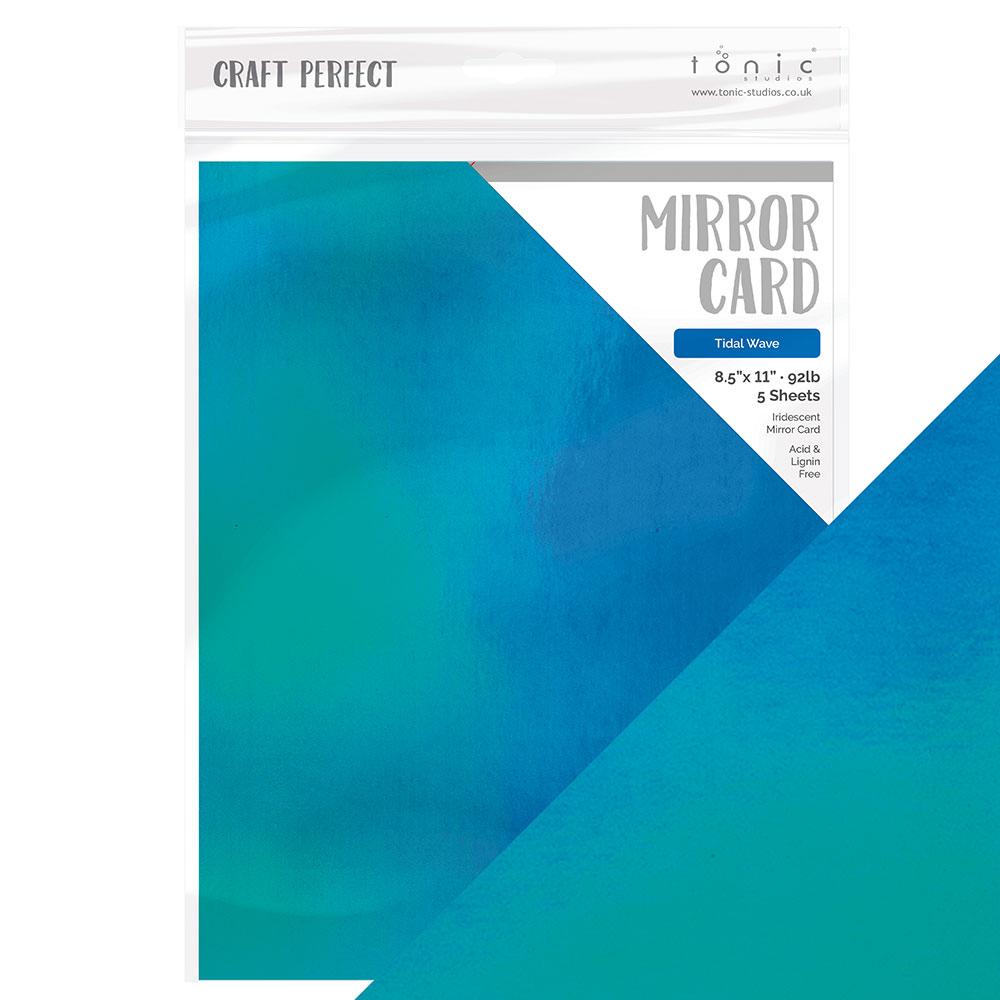Craft Perfect Iridescent Mirror Card 8.5x11 Tidal Wave Mirror Card Iridescent Cardstock (5 pack) - 9786e